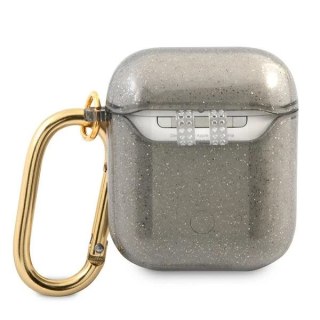 Etui Guess Glitter Collection na AirPods 1/2 - czarne