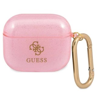 Etui Guess Glitter Collection na AirPods 3 - różowe
