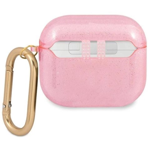 Etui Guess Glitter Collection na AirPods 3 - różowe