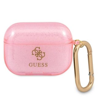 Etui Guess Glitter Collection na AirPods Pro - różowe