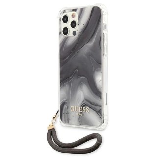 Etui Guess Marble Collection na iPhone 12 Pro Max - szare