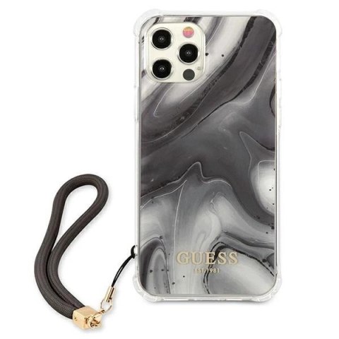 Etui Guess Marble Collection na iPhone 12 Pro Max - szare