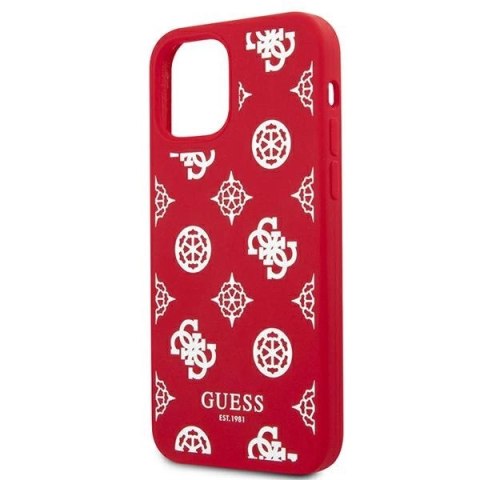 Etui Guess Peony Collection na iPhone 12 Pro Max - czerwone