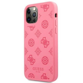 Etui Guess Peony Collection na iPhone 12 Pro Max - fuksjowe