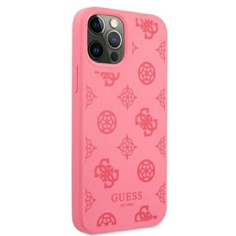 Etui Guess Peony Collection na iPhone 12 Pro Max - fuksjowe
