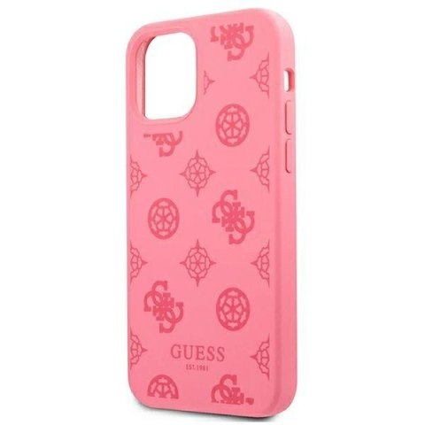 Etui Guess Peony Collection na iPhone 12 Pro Max - fuksjowe