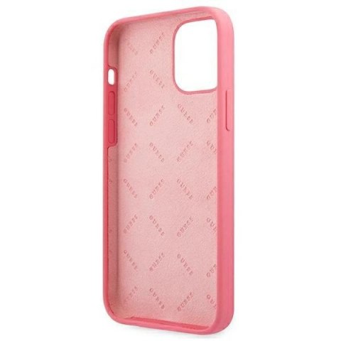 Etui Guess Peony Collection na iPhone 12 Pro Max - fuksjowe