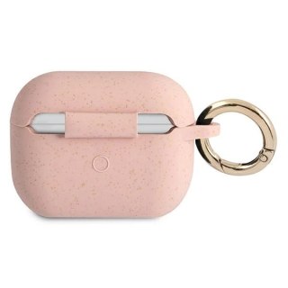 Etui Guess Silicone Glitter na AirPods Pro - różowe