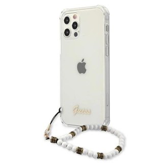 Etui Guess White Pearl na iPhone 12 / iPhone 12 Pro - przezroczyste