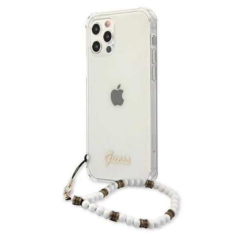 Etui Guess White Pearl na iPhone 12 / iPhone 12 Pro - przezroczyste