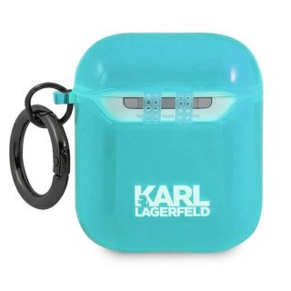 Etui Karl Lagerfeld Choupette na AirPods 1/2 - niebieskie