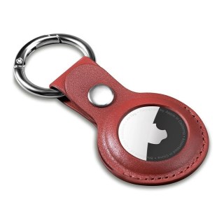ICarer Leather Nappa etui z naturalnej skóry do AirTag czerwony (WMAT01-RD)