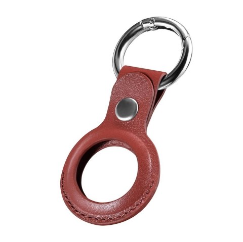 ICarer Leather Nappa etui z naturalnej skóry do AirTag czerwony (WMAT01-RD)