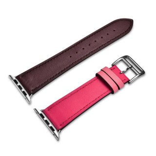ICarer pasek opaska bransoleta do Apple Watch 49mm / 45mm / 44mm / 42mm brązowo-różowy (RIW120-PC)
