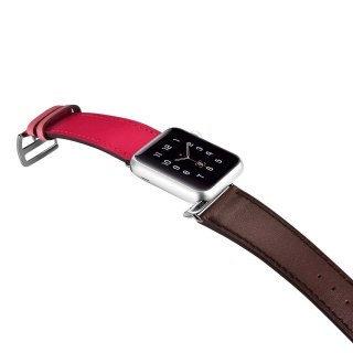 ICarer pasek opaska bransoleta do Apple Watch 49mm / 45mm / 44mm / 42mm brązowo-różowy (RIW120-PC)