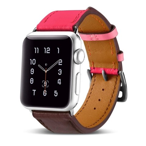 ICarer pasek opaska bransoleta do Apple Watch 49mm / 45mm / 44mm / 42mm brązowo-różowy (RIW120-PC) ICarer pasek opaska bransoleta do Apple Watch 49mm / 45mm / 44mm / 42mm brązowo-różowy (RIW120-PC)