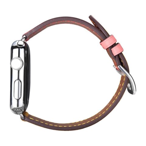 ICarer pasek opaska bransoleta do Apple Watch 49mm / 45mm / 44mm / 42mm brązowo-różowy (RIW120-PC) ICarer pasek opaska bransoleta do Apple Watch 49mm / 45mm / 44mm / 42mm brązowo-różowy (RIW120-PC)