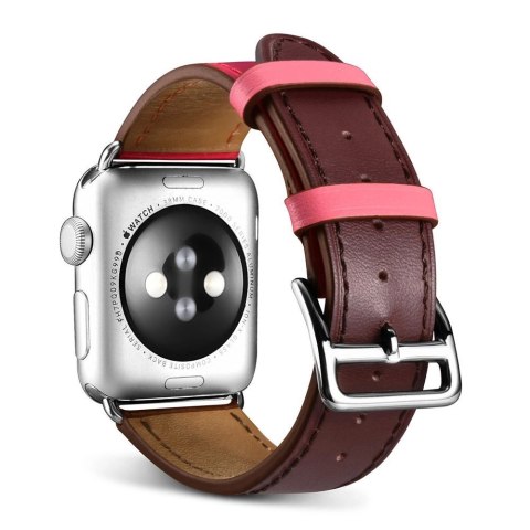 ICarer pasek opaska bransoleta do Apple Watch 49mm / 45mm / 44mm / 42mm brązowo-różowy (RIW120-PC) ICarer pasek opaska bransoleta do Apple Watch 49mm / 45mm / 44mm / 42mm brązowo-różowy (RIW120-PC)
