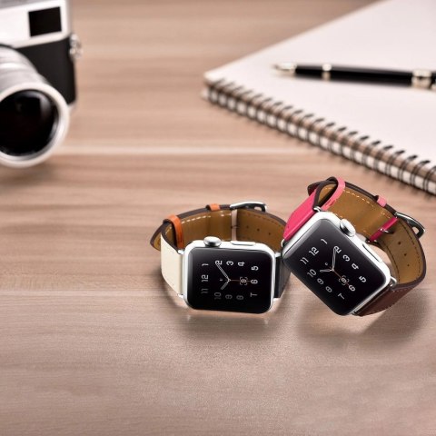 ICarer pasek opaska bransoleta do Apple Watch 49mm / 45mm / 44mm / 42mm brązowo-różowy (RIW120-PC) ICarer pasek opaska bransoleta do Apple Watch 49mm / 45mm / 44mm / 42mm brązowo-różowy (RIW120-PC)