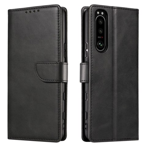 Magnet Case elegancki futerał etui pokrowiec z klapką i funkcją podstawki Sony Xperia 1 III czarny Magnet Case elegancki futerał etui pokrowiec z klapką i funkcją podstawki Sony Xperia 1 III czarny