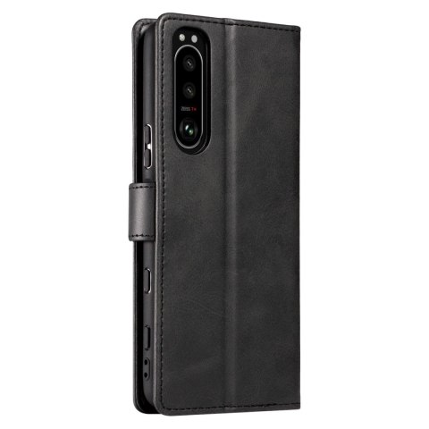 Magnet Case elegancki futerał etui pokrowiec z klapką i funkcją podstawki Sony Xperia 1 III czarny Magnet Case elegancki futerał etui pokrowiec z klapką i funkcją podstawki Sony Xperia 1 III czarny