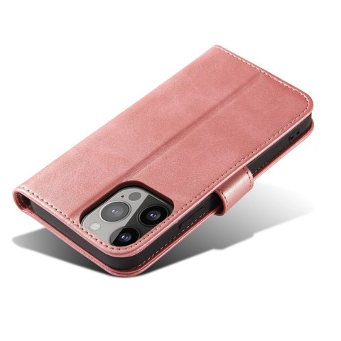 Magnet Case elegancki futerał etui pokrowiec z klapką i funkcją podstawki iPhone 13 różowy Magnet Case elegancki futerał etui pokrowiec z klapką i funkcją podstawki iPhone 13 różowy
