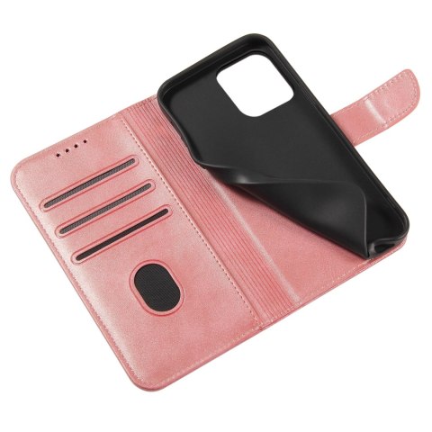 Magnet Case elegancki futerał etui pokrowiec z klapką i funkcją podstawki iPhone 13 różowy Magnet Case elegancki futerał etui pokrowiec z klapką i funkcją podstawki iPhone 13 różowy