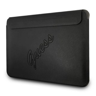 Pokrowiec Guess Saffiano Script na laptopa 13'' - czarny