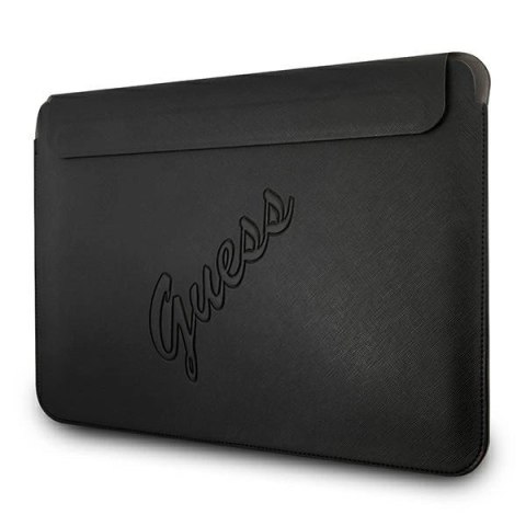Pokrowiec Guess Saffiano Script na laptopa 13'' - czarny
