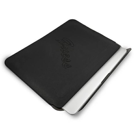 Pokrowiec Guess Saffiano Script na laptopa 13'' - czarny