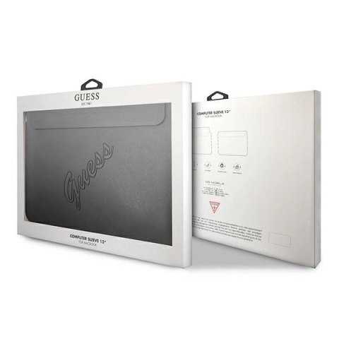 Pokrowiec Guess Saffiano Script na laptopa 13'' - czarny
