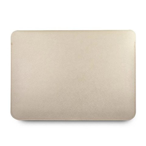 Pokrowiec Guess Saffiano Script na laptopa 13'' - złoty