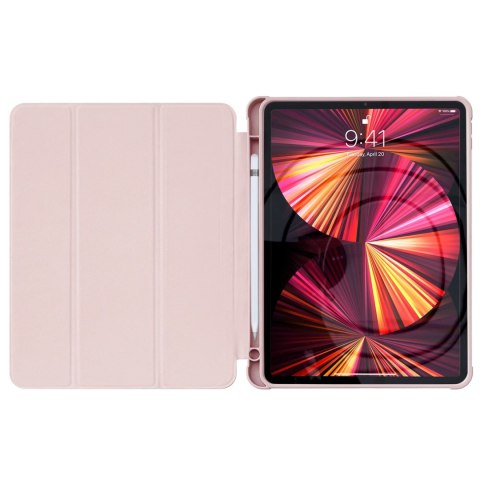 Stand Tablet Case etui Smart Cover pokrowiec na iPad Pro 12.9'' 2021 z funkcją podstawki różowy Stand Tablet Case etui Smart Cover pokrowiec na iPad Pro 12.9'' 2021 z funkcją podstawki różowy
