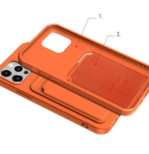 Card Case silikonowe etui portfel z kieszonką na kartę dokumenty do Samsung Galaxy S21 Ultra 5G różowy Card Case silikonowe etui portfel z kieszonką na kartę dokumenty do Samsung Galaxy S21 Ultra 5G różowy