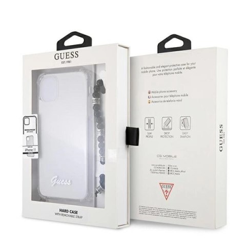 Etui Guess Black Pearl na iPhone 11 6,1" / Xr - przezroczyste