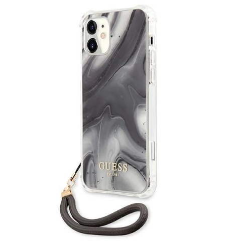 Etui Guess Marble Collection na iPhone 12 mini - szare