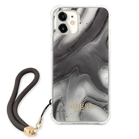 Etui Guess Marble Collection na iPhone 12 mini - szare