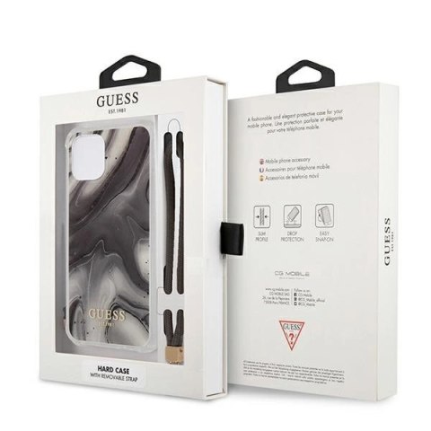 Etui Guess Marble Collection na iPhone 12 mini - szare