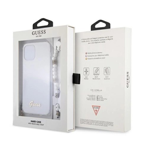 Etui Guess White Pearl na iPhone 12 Pro Max - przezroczyste