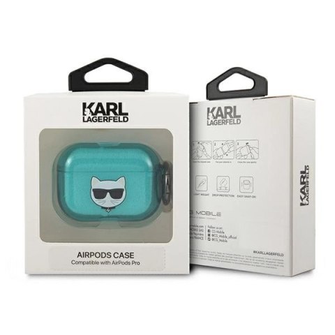 Etui Karl Lagerfeld Choupette na AirPods Pro - niebieskie Etui Karl Lagerfeld Choupette na AirPods Pro - niebieskie