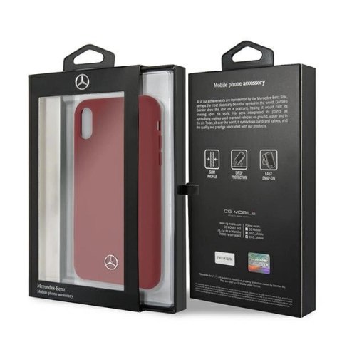 Etui Mercedes Silicone Line na iPhone Xr - czerwone Etui Mercedes Silicone Line na iPhone Xr - czerwone