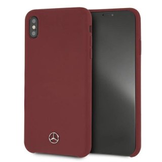 Etui Mercedes Silicone Line na iPhone Xs Max - czerwone