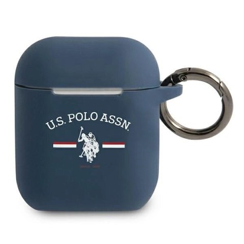Etui U.S. Polo Assn. Silicone Collection na AirPods 1/2 - granatowe Etui U.S. Polo Assn. Silicone Collection na AirPods 1/2 - granatowe