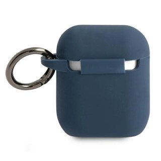 Etui U.S. Polo Assn. Silicone Collection na AirPods 1/2 - granatowe
