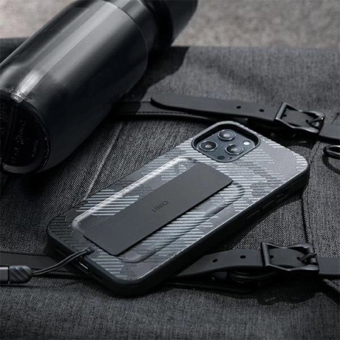 Etui Uniq Heldro na iPhone 12 / iPhone 12 Pro - czarne moro Etui Uniq Heldro na iPhone 12 / iPhone 12 Pro - czarne moro