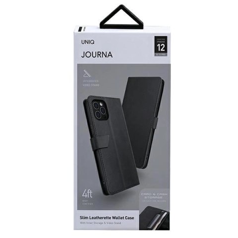 Etui Uniq Journa na iPhone 12 / iPhone 12 Pro - szare