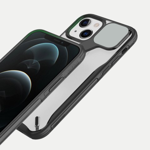 Nillkin Cyclops Case wytrzymałe etui z osłoną na aparat i składaną podstawką iPhone 13 czarny Nillkin Cyclops Case wytrzymałe etui z osłoną na aparat i składaną podstawką iPhone 13 czarny