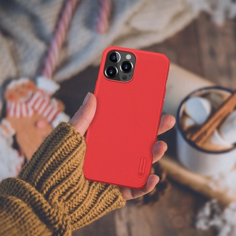 Nillkin Super Frosted Shield Pro wytrzymałe etui pokrowiec iPhone 13 Pro Max czerwony Nillkin Super Frosted Shield Pro wytrzymałe etui pokrowiec iPhone 13 Pro Max czerwony
