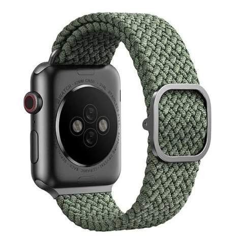 Pasek UNIQ Aspen Braided na Apple Watch 1/2/3/4/5/6/7/8/SE/SE2 40/38/41mm - zielony Pasek UNIQ Aspen Braided na Apple Watch 1/2/3/4/5/6/7/8/SE/SE2 40/38/41mm - zielony