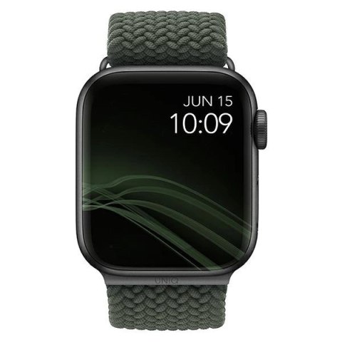 Pasek UNIQ Aspen Braided na Apple Watch 1/2/3/4/5/6/7/8/SE/SE2 40/38/41mm - zielony Pasek UNIQ Aspen Braided na Apple Watch 1/2/3/4/5/6/7/8/SE/SE2 40/38/41mm - zielony